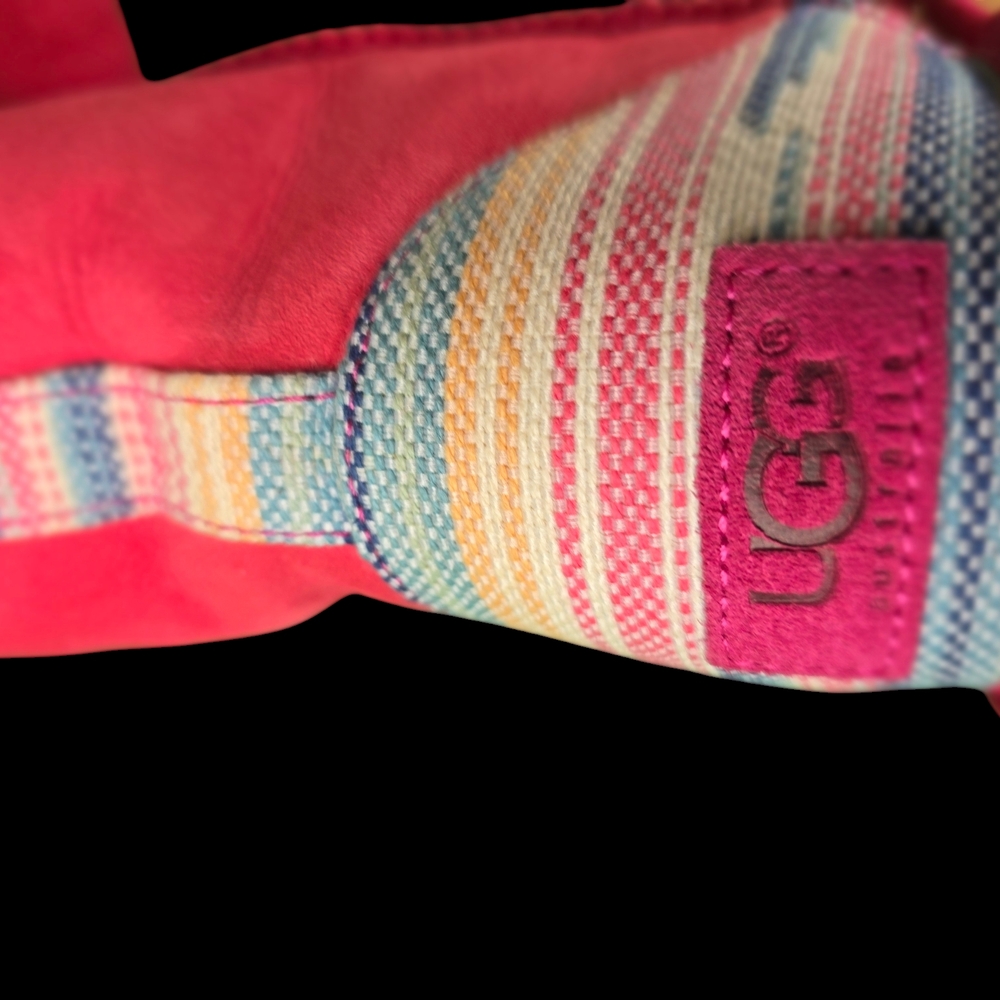 UGG Pink and Rainbow Winter Boots - Picture 5 of 12